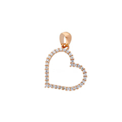 Pendentif coeur en or 18 carats - 750