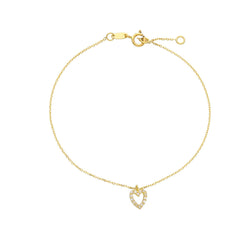 Bracelet coeur en or 18 carats - 750