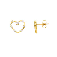 18 Karat Gold - 750 Herz Ohrstecker