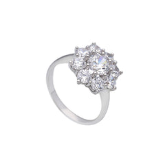 18 Karat Gold - 750 Weissgold Ring mit Zirkonia Steinen - 277818