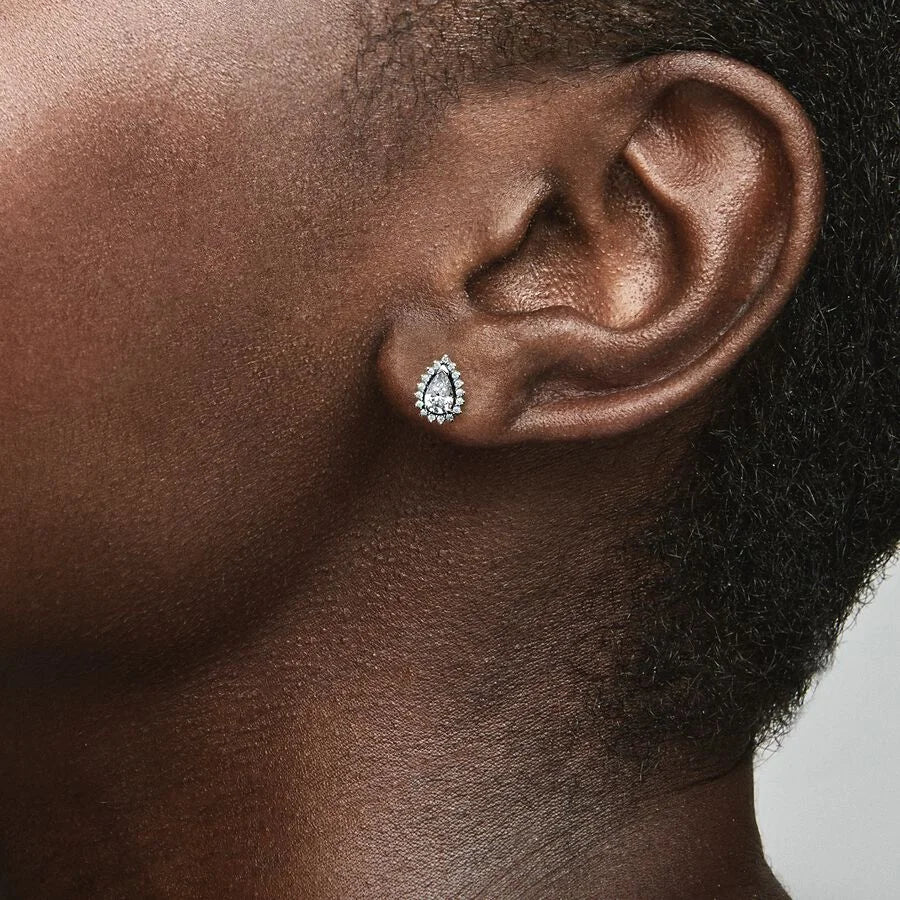 Pandora Birnen-Kranz Ohrringe für Frauen: Sterling-Silber, Cubic Zirkonia