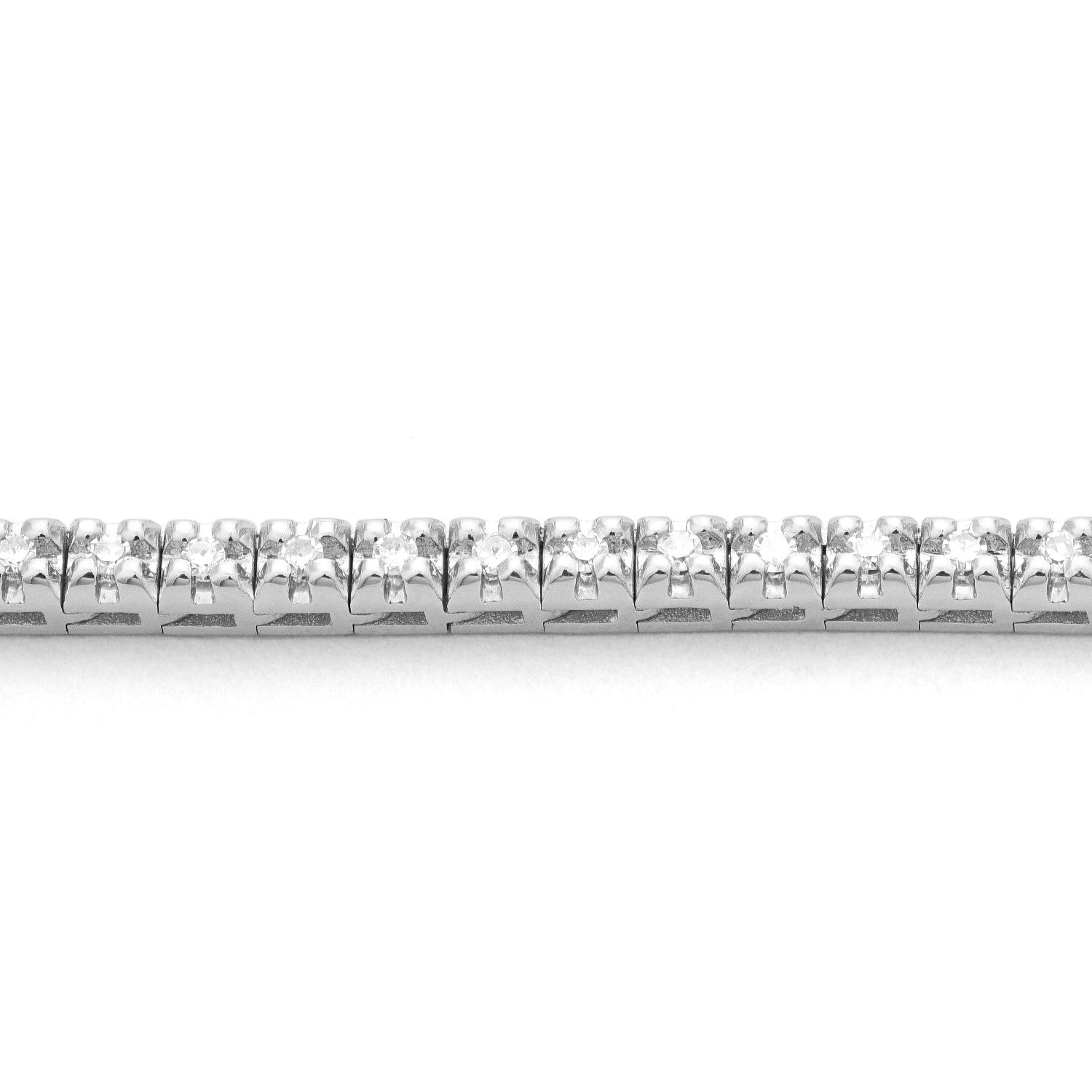 Facet Tennis-Collier in 18 Karat - 750 Weissgold mit gefassten Diamanten- N71F2300PWA42 3