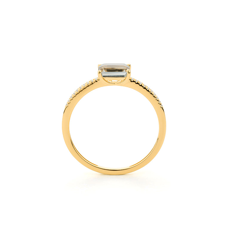 Facet Colors Ring in 18 Karat Gelbgold mit gefassten Diamanten und einem Amethyst - R9107026GYN14 2