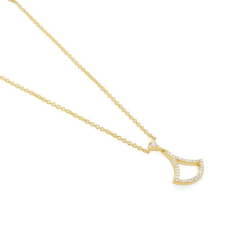 Halskette in 18 Karat Gelbgold mit gefassten Diamanten - P0140T01GYN42 2