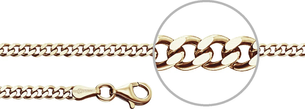 Der Kettenmacher Panzerkette für Frauen - Gold Ketten - P3-55G