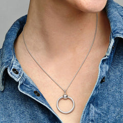 Pandora Kettenanhänger: Small O Pendant - Sterling-Silber