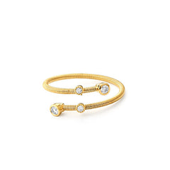 18 Karat Gelbgoldring mit gefassten Diamanten - R0180071GYN14 3