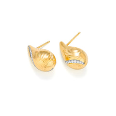 Ohrstecker in 18 Karat Gelbgold mit gefassten Diamanten - E0140C09GYA08 3