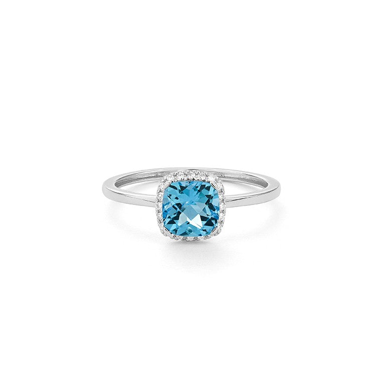 Ring in 18 Karat Weissgold mit gefassten Diamanten und Topas - R2880018NWA14 3