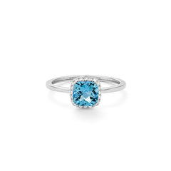 Ring in 18 Karat Weissgold mit gefassten Diamanten und Topas - R2880018NWA14 3