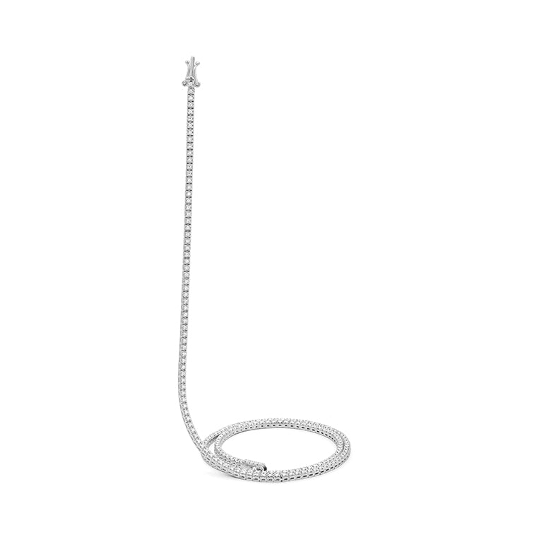 Facet Tennis-Collier in 18 Karat - 750 Weissgold mit gefassten Diamanten- N71F2300PWA42 2