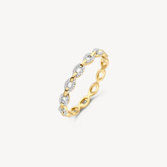 Bague Blush en or jaune et blanc 585/14 carats avec zircone - 1257BZI