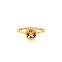 Ring in 18 Karat Gelbgold mit gefassten Diamanten und Citrin - R2880018GYN14 3