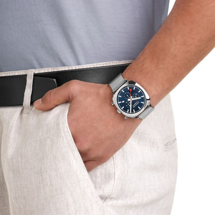 Mondaine Cushion Chrono Herrenuhr - MSL.41440.LD.SET