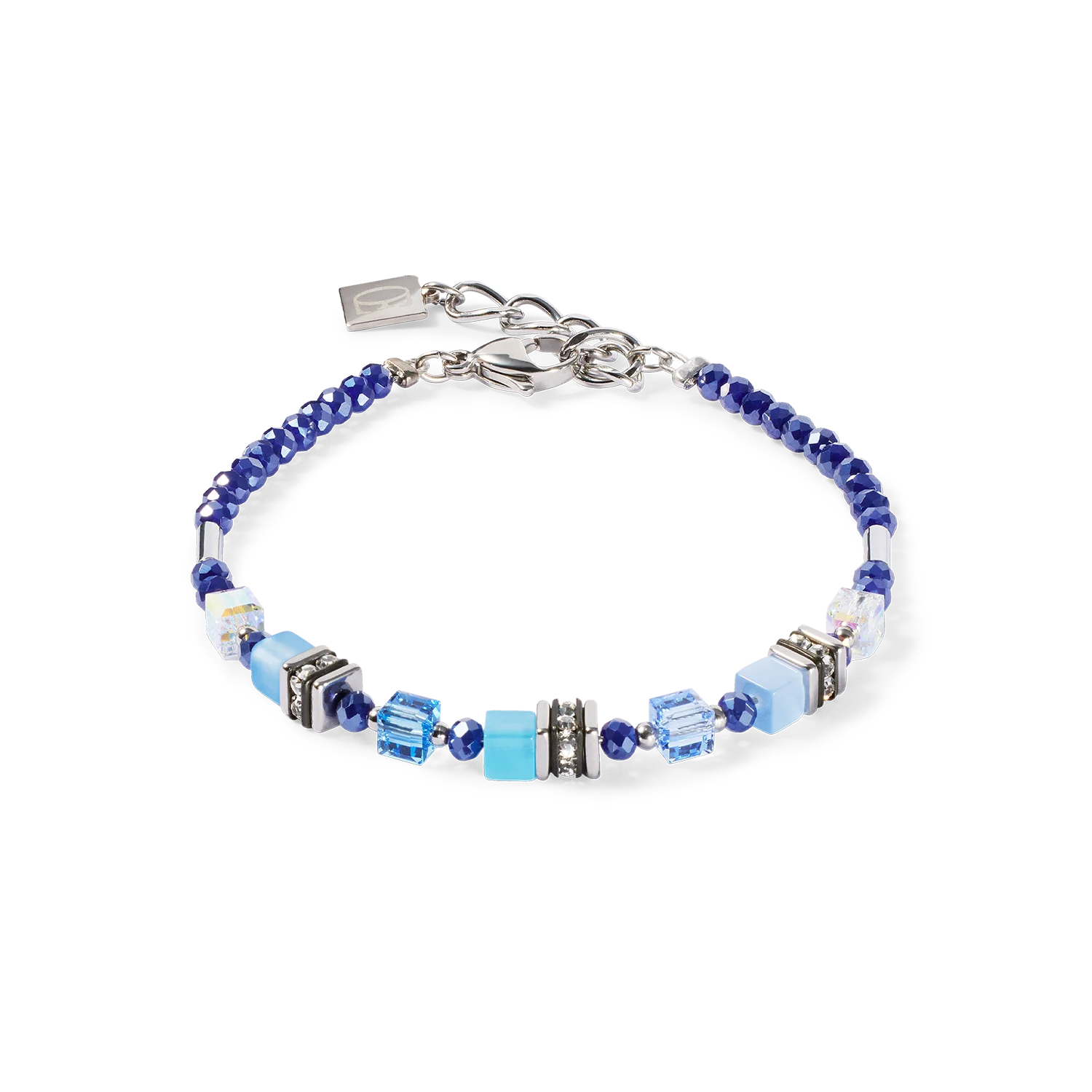Coeur de Lion Mini Cubes Blau Damen Armband - 4565/30-0700