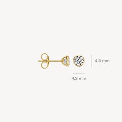 Blush Damen Ohrstecker aus Gelbgold mit Zirkonia - 7257YZI