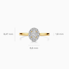 Blush Verlobungsringe in 585/14 Karat Gelbgold mit Labordiamanten - LG1016Y