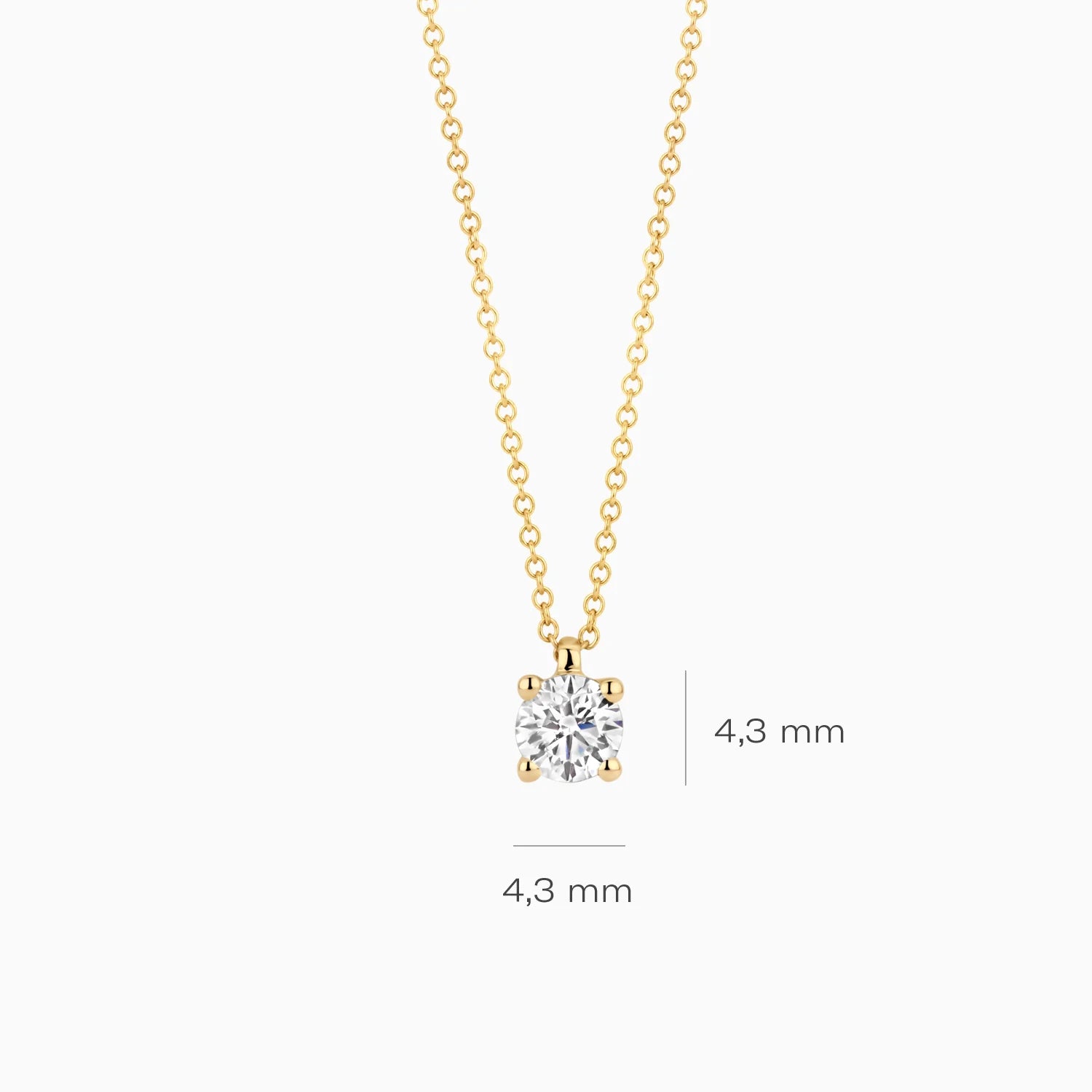 Blush Lab Diamonds Halskette (585er) Gelbgold mit laborgegezüchtetem Diamanten - LG3002Y