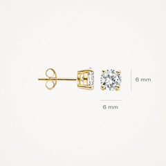Blush Damen Ohrhänger aus Gelbgold (585) mit Zirkonia - 7014YZI