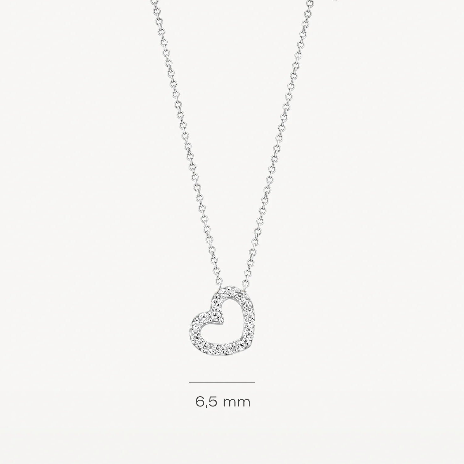 Blush Halskette mit Herzanhänger in 14K Weissgold mit Zirkonia 3072WZI