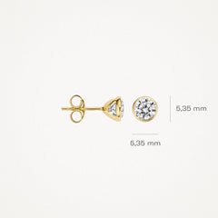 Blush Damen Ohrstecker aus Gelbgold mit Zirkonia - 7258YZI