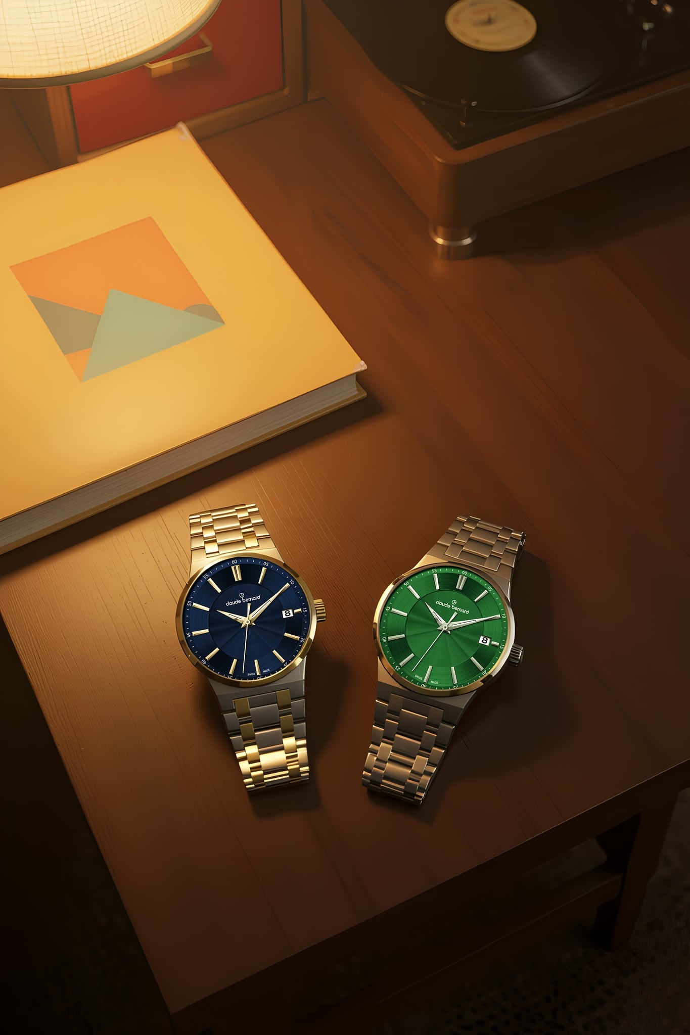 Claude Bernard NEO 1973 Damen Datum Grün 35 mm - 50505 3M VIN