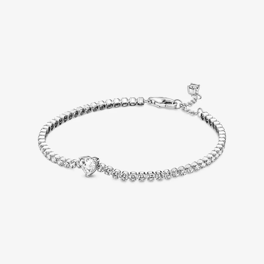 Pandora Herz Tennisarmband -  Sterling-Silber, Cubic Zirkonia