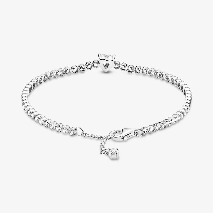 Pandora Herz Tennisarmband -  Sterling-Silber, Cubic Zirkonia