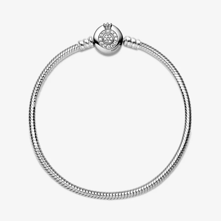 Pandora Moments: Schlangen-Gliederarmband mit Glitzernder Kronen-O - 599046C01