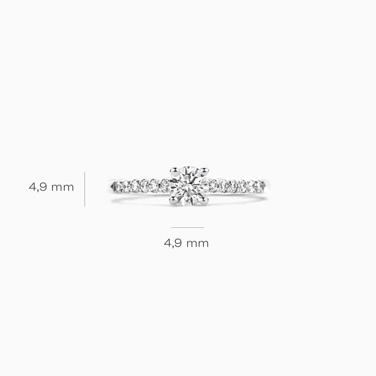 Blush Verlobungsringe in 585/14 Karat Weissgold mit Labordiamant - LG1006W