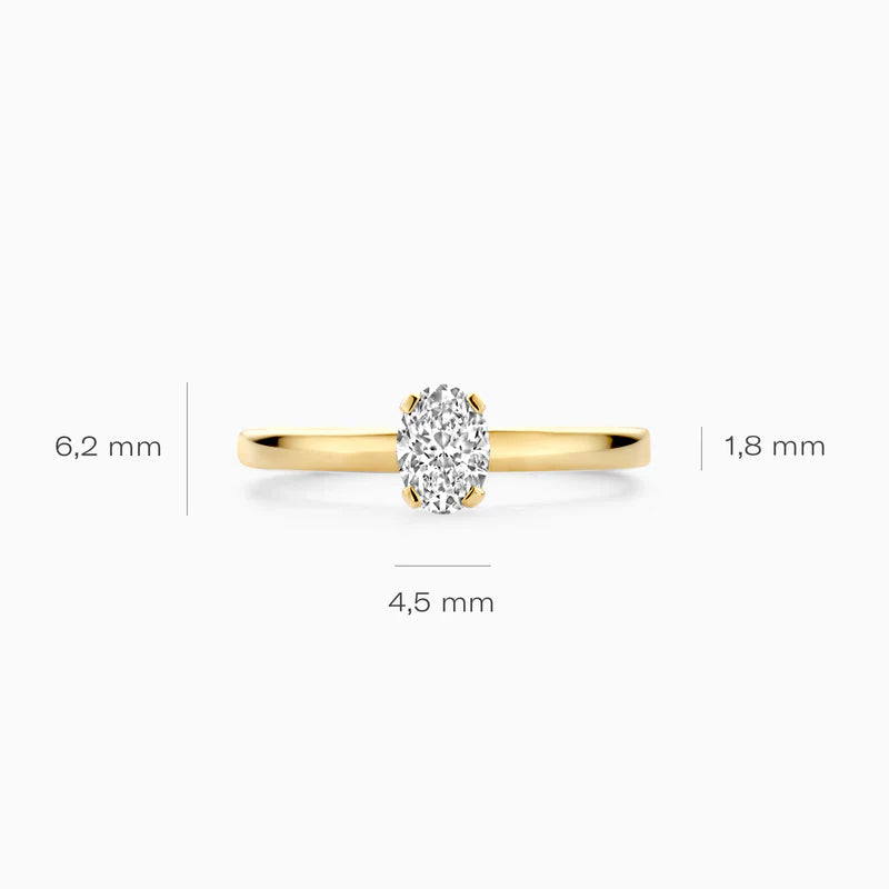 Blush Lab Diamonds Ring in 14K Gelbgold mit laborgegezüchtetem Diamant - LG1019Y