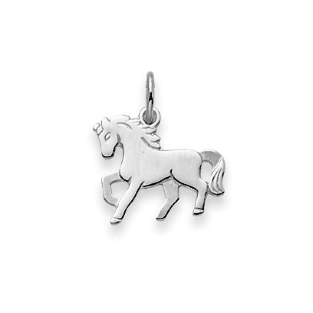 Kinder Anhänger mit Edles Pferd Silber 925