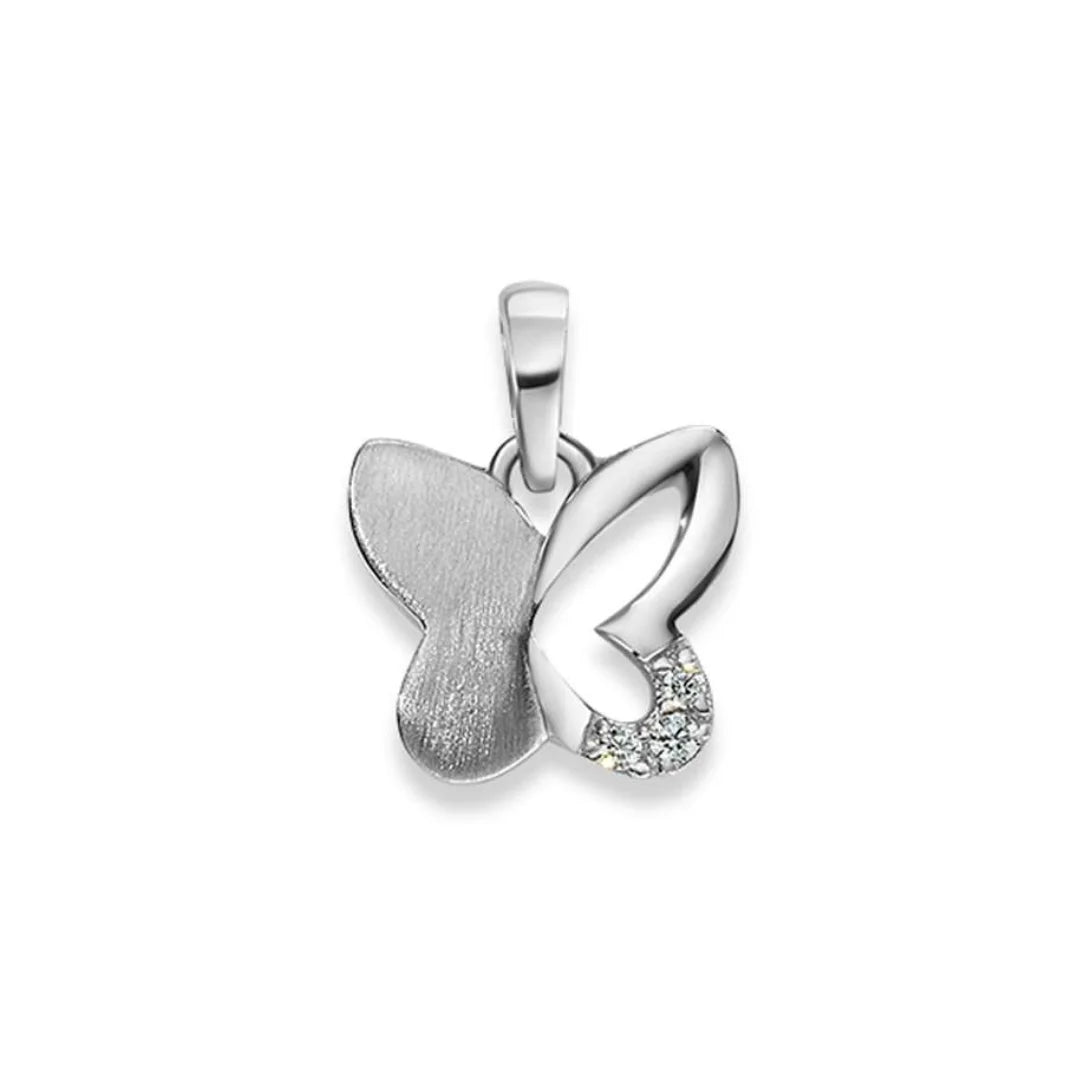 Schmetterling Anhänger Silber 925 mit 6 Zirkonia Kinderschmuck