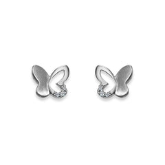 Schmetterling Kinder Ohrstecker Silber 925 mit Zirkonia