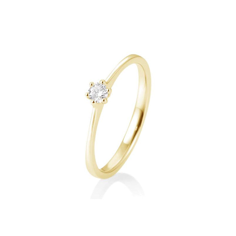 18 Karat Solitär-Ring 6er Krappe 0,05-0,30 ct. - 41857700