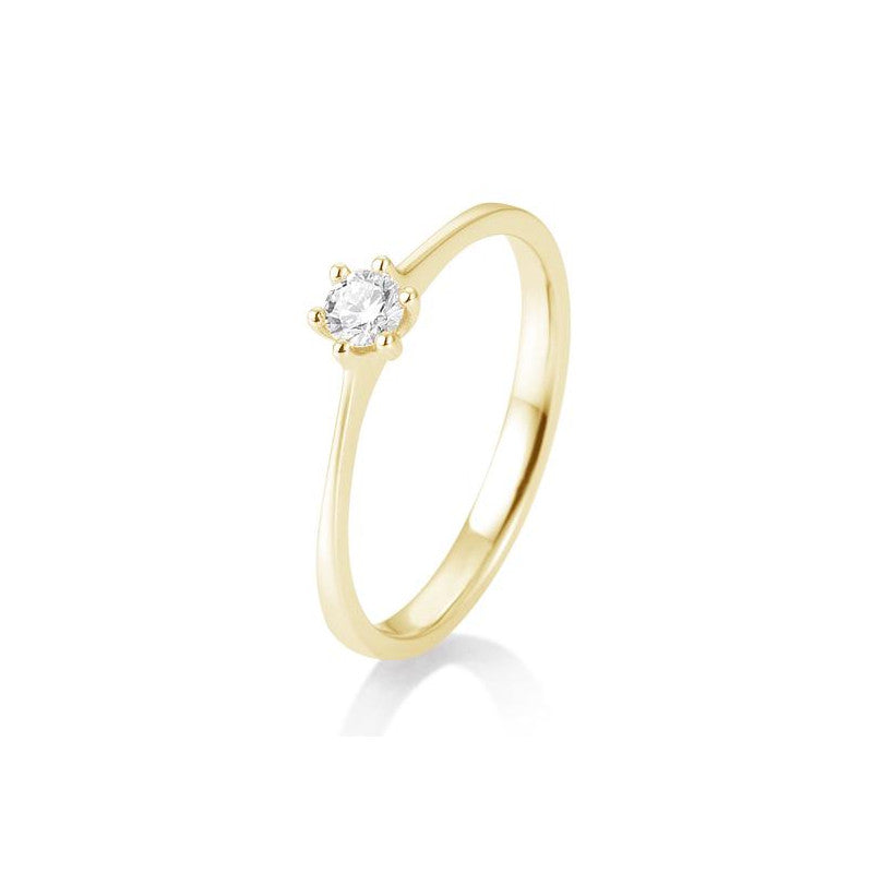 18 Karat Solitär-Ring 6er Krappe 0,05-0,30 ct. - 41857700