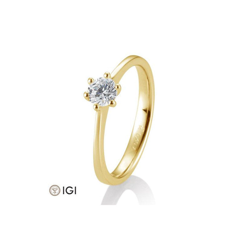 18 Karat Solitär-Ring 6er Krappe 0,40-0,60 ct. - 41859850