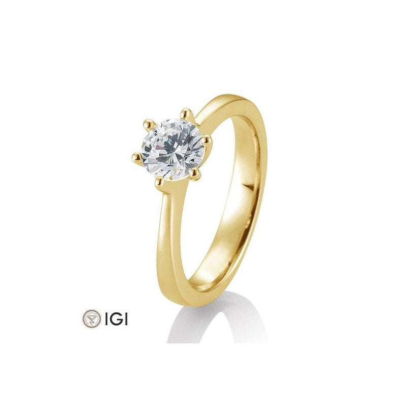 18 Karat Solitär-Ring 6er Krappe 0,40-0,60 ct. - 41859850