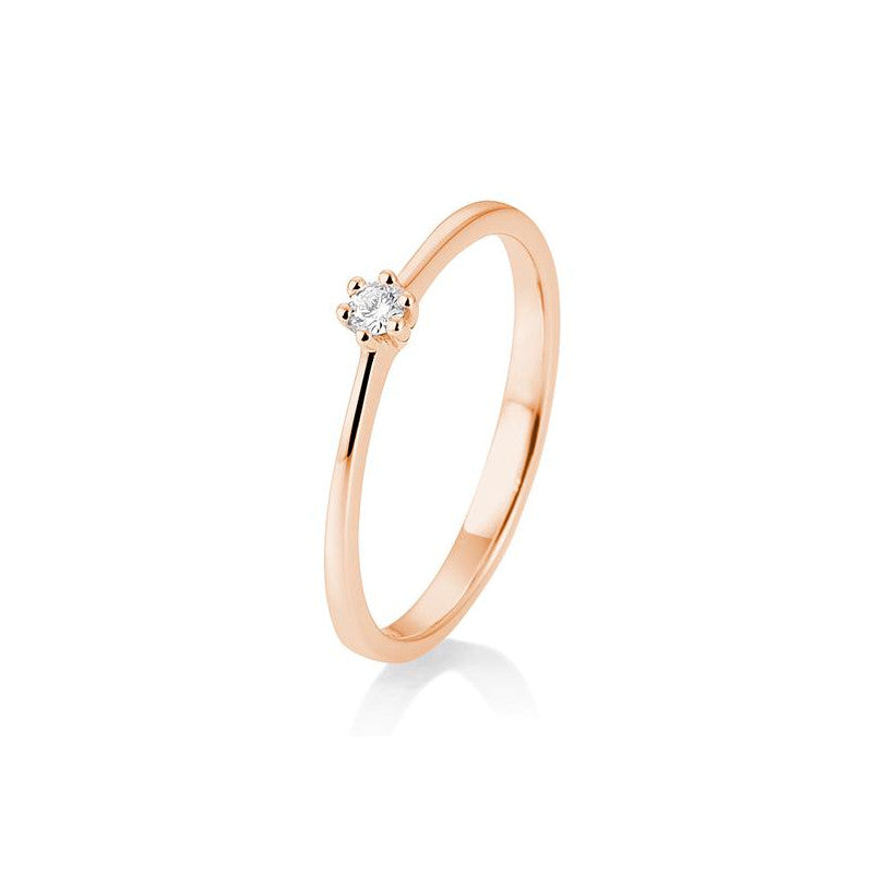 18 Karat Solitär-Ring 6er Krappe 0,05-0,30 ct. - 41857700