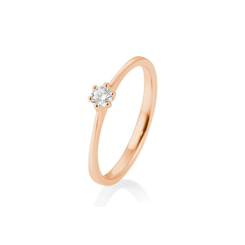 18 Karat Solitär-Ring 6er Krappe 0,05-0,30 ct. - 41857700
