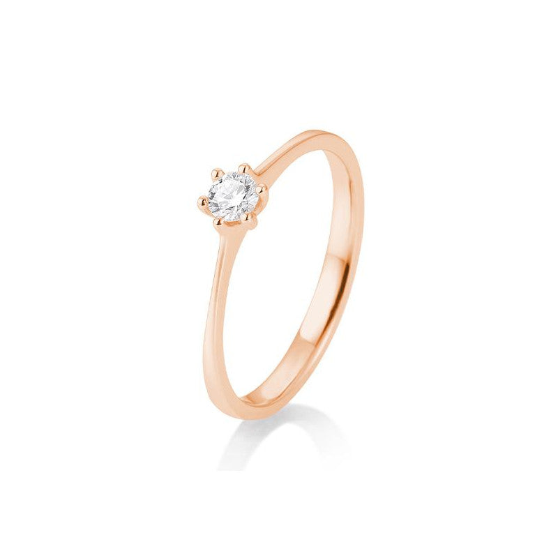 18 Karat Solitär-Ring 6er Krappe 0,05-0,30 ct. - 41857700