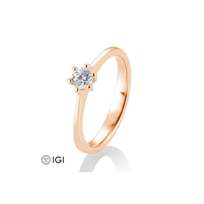 18 Karat Solitär-Ring 6er Krappe 0,05-0,30 ct. - 41857700