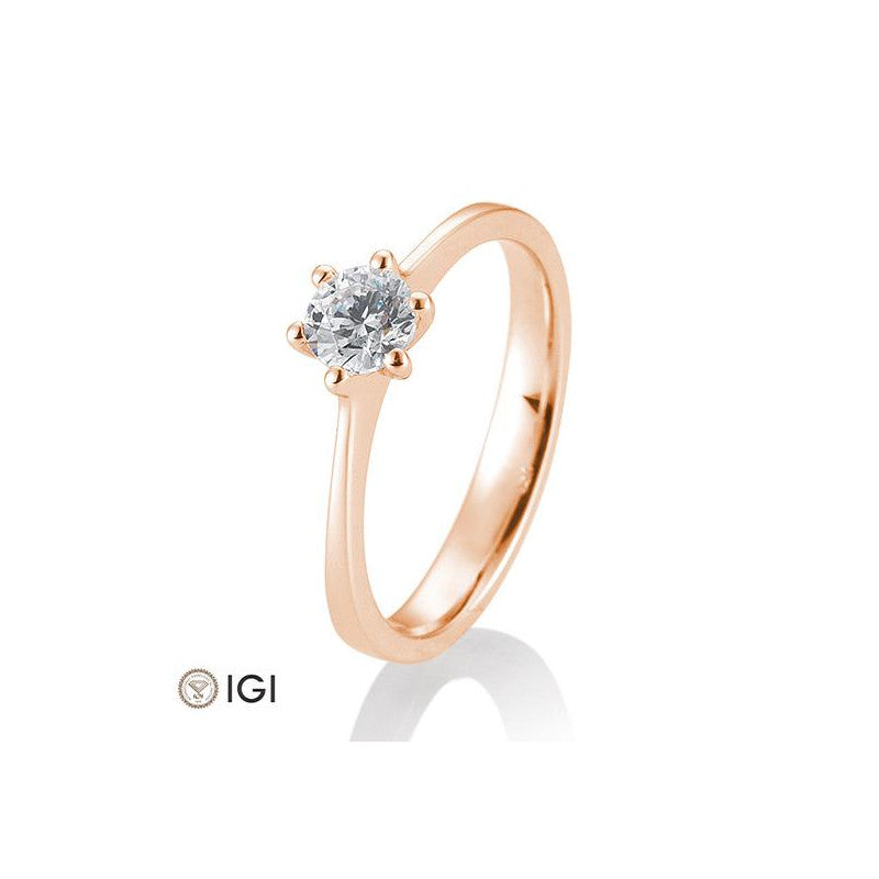 18 Karat Solitär-Ring 6er Krappe 0,40-0,60 ct. - 41859850