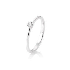 18 Karat Solitär-Ring 6er Krappe 0,05-0,30 ct. - 41857700