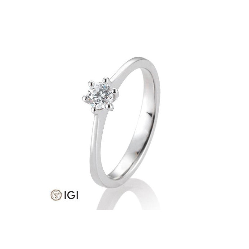 18 Karat Solitär-Ring 6er Krappe 0,05-0,30 ct. - 41857700