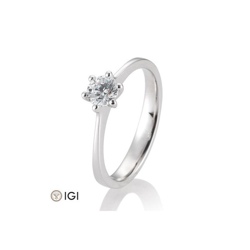 18 Karat Solitär-Ring 6er Krappe 0,40-0,60 ct. - 41859850