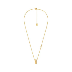 Michael Kors MK Lexington Damen Halskette aus vergoldetem Messing Goldfarben mit Zirkonia – MKJ8609710