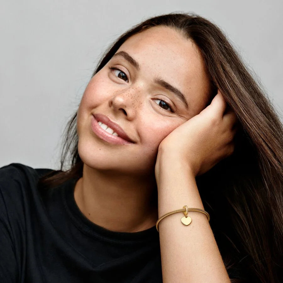 Pandora Herz Charm-Anhänger: Vergoldung, Cubic Zirkonia