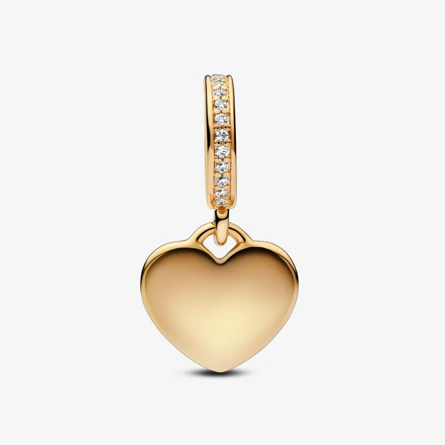 Pandora Herz Charm-Anhänger: Vergoldung, Cubic Zirkonia