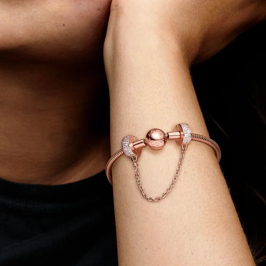 Pandora Komfortkette: Klarer Pavé - Rosévergoldet, Cubic Zirkonia